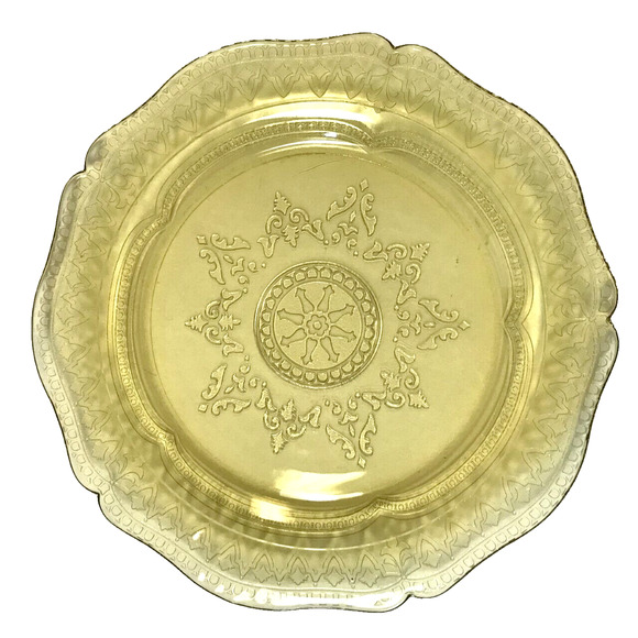 Vintage Depression 11" Federal Glass Amber Patrician/Spoke Pattern Dinner Plate - Picture 1 of 8
